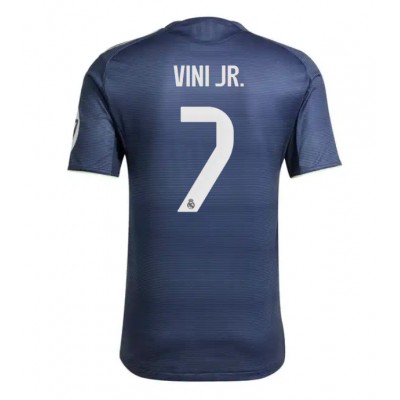 Moški Nogometni dresi Real Madrid Vinicius Junior #7 Gostujoči 2025-26 Kratek Rokav Moški Nogometni dresi Real Madrid Vinicius Junior #7 Gostujoči 2025-26 Kratek Rokav
